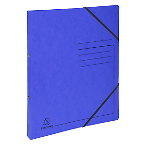 EXACOMPTA Classeur 2 anneaux 15mm carte lustrée imprimée - A4 - Bleu