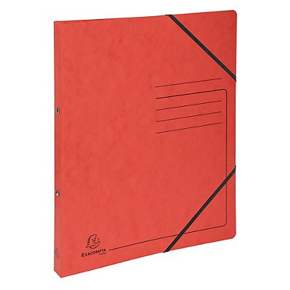 EXACOMPTA Classeur 2 anneaux 15mm carte lustrée imprimée - A4 - Rouge - 1