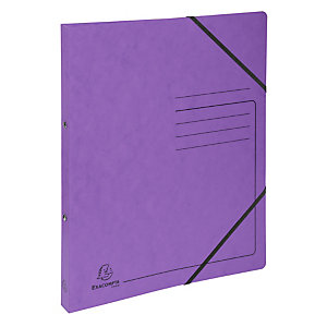 EXACOMPTA Classeur 2 anneaux 15mm carte lustrée imprimée - A4 - Violet