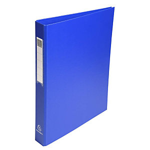 Lot de 10 - Exacompta Classeur 4 anneaux A4 - Carton 20/10e - Dos 4 cm - Bleu