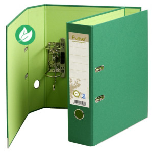 Exacompta Classeur à levier A4 Forever - Carton 100% recyclé et recyclable - Dos 8 cm - Vert