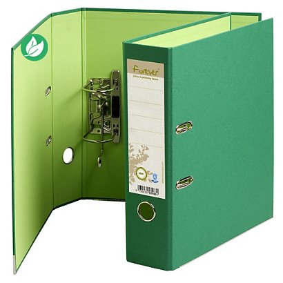 Exacompta Classeur à levier A4 Forever - Carton 100% recyclé et recyclable - Dos 8 cm - Vert - 1