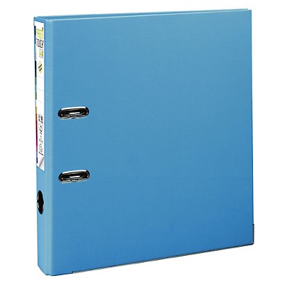 EXACOMPTA Classeur à levier Prem'Touch intérieur et extérieur en polypropylène - Dos 50mm - A4 maxi. - Bleu clair - 1