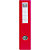 EXACOMPTA Classeur rembordé PVC 4 anneaux en D de 50mm en 3ème de couverture - A4 maxi - Rouge - 3