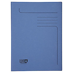 Exacompta Clean Safe Chemise dossier 2 rabats pour documents A4 traité antimicrobien - Couverture en carte 400g bleue - Lot de 5 Exacompta Clean Safe Chemise dossier 2 rabats pour documents A4 traité antimicrobien - Couverture en carte 400g bleue - Lot de 5