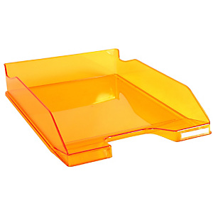 EXACOMPTA Corbeille à courrier Combo Midi transparent - Orange brillant