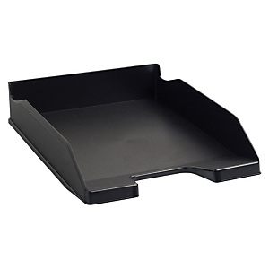 Exacompta Corbeille à courrier ECO BLACK en polypropylène recyclé - Dim : L 25,5 x H 6,5 x P 34,7 cm. Coloris noir Exacompta Corbeille à courrier ECO BLACK en polypropylène recyclé - Dim : L 25,5 x H 6,5 x P 34,7 cm. Coloris noir