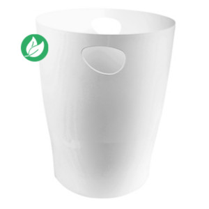 Exacompta Corbeille à papier 15 L Ecobin Autentik recyclée - Design scandinave - Blanc Exacompta Corbeille à papier 15 L Ecobin Autentik recyclée - Design scandinave - Blanc