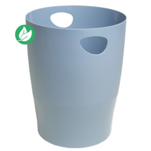 Exacompta Corbeille à papier 15 L Ecobin Autentik recyclée - Design scandinave - Bleu gris Exacompta Corbeille à papier 15 L Ecobin Autentik recyclée - Design scandinave - Bleu gris