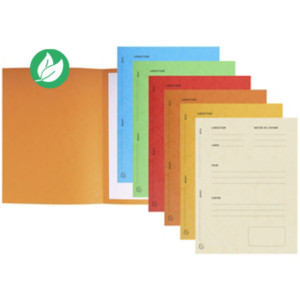 Exacompta Dossiers de plaidoirie pré-imprimés en carte lustrée coloris assortis - Lot de 25 Exacompta Dossiers de plaidoirie pré-imprimés en carte lustrée coloris assortis - Lot de 25