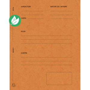 Exacompta Dossiers de plaidoirie pré-imprimés en carte lustrée coloris orange - Lot de 25 Exacompta Dossiers de plaidoirie pré-imprimés en carte lustrée coloris orange - Lot de 25