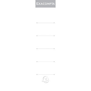 EXACOMPTA Etiquettes autocollante pour dos de classeur à levier. 50mm de largeur - Blanc