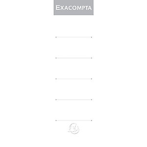 EXACOMPTA Etiquettes autocollante pour dos de classeur à levier. 70mm de largeur - Blanc