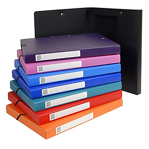 Exacompta Exabox Carpeta con cierre elástico y 3 solapas, A4, 250 hojas, polipropileno, colores surtidos Exacompta Exabox Carpeta con cierre elástico y 3 solapas, A4, 250 hojas, polipropileno, colores surtidos