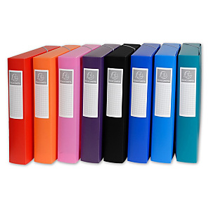 Exacompta Exabox Carpeta con cierre elástico y 3 solapas, A4, 500 hojas, polipropileno, colores surtidos Exacompta Exabox Carpeta con cierre elástico y 3 solapas, A4, 500 hojas, polipropileno, colores surtidos