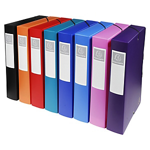 Exacompta Exabox Carpeta con cierre elástico y 3 solapas, A4, 500 hojas, polipropileno, colores surtidos Exacompta Exabox Carpeta con cierre elástico y 3 solapas, A4, 500 hojas, polipropileno, colores surtidos