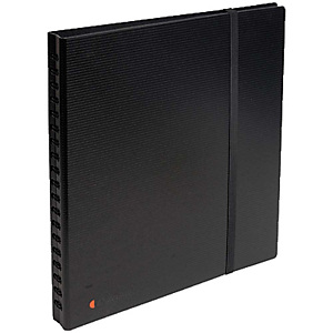 Exacompta Exacard Exactive® Portatarjetas de visita con índice para 320 tarjetas y con 160 fundas de 265 x 250 mm en polipropileno negro Exacompta Exacard Exactive® Portatarjetas de visita con índice para 320 tarjetas y con 160 fundas de 265 x 250 mm en polipropileno negro
