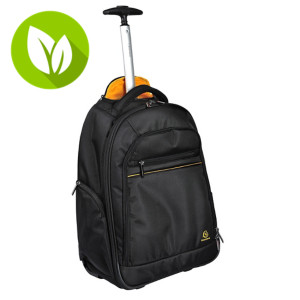 Exacompta Exactive Exabusiness Mochila-Trolley para portátil, hasta 15,6 pulgadas, con 2 ruedas y asa telescópica, con candado de combinación, reciclada, negro, 18634E Exacompta Exactive Exabusiness Mochila-Trolley para portátil, hasta 15,6 pulgadas, con 2 ruedas y asa telescópica, con candado de combinación, reciclada, negro, 18634E