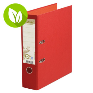 Exacompta Forever® Archivador de palanca, A4, Lomo 80 mm, Capacidad 520 hojas, Cartón 100% reciclado, Rojo