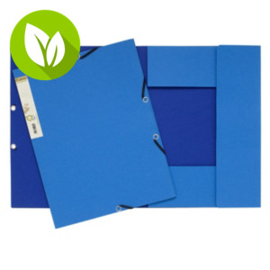 Exacompta Forever® Carpeta de gomas, A4, 3 solapas, lomo 15 mm, cartón prensado reciclado, azul claro Exacompta Forever® Carpeta de gomas, A4, 3 solapas, lomo 15 mm, cartón prensado reciclado, azul claro