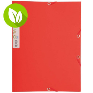 Exacompta Forever® Carpeta de gomas, A4, 3 solapas, lomo 15 mm, cartón prensado reciclado, rojo Exacompta Forever® Carpeta de gomas, A4, 3 solapas, lomo 15 mm, cartón prensado reciclado, rojo