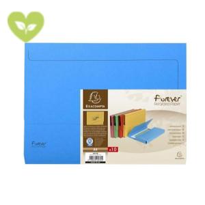 Exacompta Forever® Cartella portadocumenti Formato A4 Capacità 200 fogli 245 x 325 mm Cartoncino riciclato Blu (confezione 10 pezzi) Exacompta Forever® Cartella portadocumenti Formato A4 Capacità 200 fogli 245 x 325 mm Cartoncino riciclato Blu (confezione 10 pezzi)