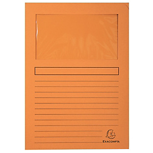 Exacompta Forever® Cartellina con finestra, Cartoncino riciclato, A4, Capacità 80 fogli, Arancio (confezione 25 pezzi) Exacompta Forever® Cartellina con finestra, Cartoncino riciclato, A4, Capacità 80 fogli, Arancio (confezione 25 pezzi)
