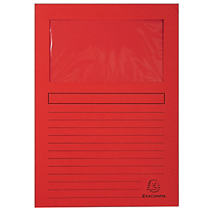 Exacompta Forever® Cartellina con finestra, Cartoncino riciclato, A4, Capacità 80 fogli, Rosso (confezione 25 pezzi) Exacompta Forever® Cartellina con finestra, Cartoncino riciclato, A4, Capacità 80 fogli, Rosso (confezione 25 pezzi)