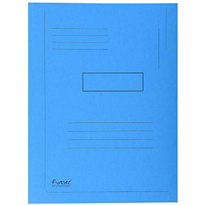EXACOMPTA Forever® map met 2 kleppen en gedrukte lijnen A4 200 vellen 240 x 320 mm gerecycled karton blauw