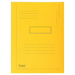 EXACOMPTA Forever® map met 2 kleppen en gedrukte lijnen A4 200 vellen 240 x 320 mm gerecycled karton geel