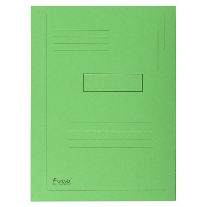 EXACOMPTA Forever® map met 2 kleppen en gedrukte lijnen A4 200 vellen 240 x 320 mm gerecycled karton groen