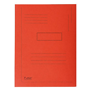 Exacompta Forever® Subcarpeta de 2 solapas con líneas impresas en cartón prensado reciclado tamaño A4 200 hojas de 240 x 320 mm en rojo