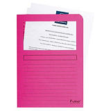 Exacompta Forever®, Subcarpeta con ventana, A4, 80 hojas, cartón prensado tintado de 120 g/m², fucsia Exacompta Forever®, Subcarpeta con ventana, A4, 80 hojas, cartón prensado tintado de 120 g/m², fucsia