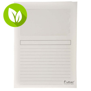 Exacompta Forever® Subcarpeta con ventana de cartón prensado reciclado de 130 g/m² para 80 hojas tamaño A4 blancas Exacompta Forever® Subcarpeta con ventana de cartón prensado reciclado de 130 g/m² para 80 hojas tamaño A4 blancas