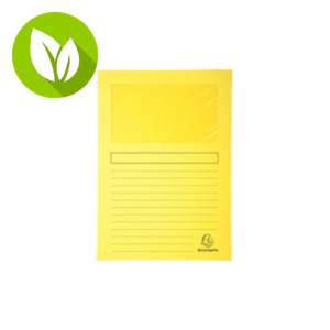 Exacompta Forever® Subcarpeta con ventana en cartón prensado reciclado 80 hojas tamaño A4 de 220 x 310 mm amarillo Exacompta Forever® Subcarpeta con ventana en cartón prensado reciclado 80 hojas tamaño A4 de 220 x 310 mm amarillo