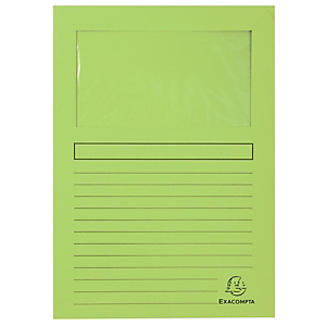 Exacompta Forever® Subcarpeta con ventana en cartón prensado reciclado 80 hojas tamaño A4 de 220 x 310 mm verde claro Exacompta Forever® Subcarpeta con ventana en cartón prensado reciclado 80 hojas tamaño A4 de 220 x 310 mm verde claro