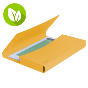 Exacompta Forever® Vip-Pocket Subcarpeta con bolsillo de cartón prensado reciclado, 200 hojas tamaño A4 de 245 x 325 mm, amarillo, paquete de 10