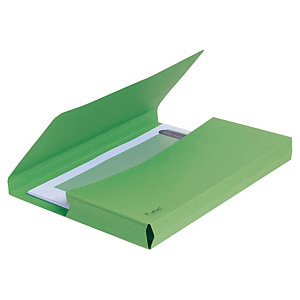 Exacompta Forever® Vip-Pocket Subcarpeta con bolsillo de cartón prensado reciclado, 200 hojas tamaño A4 de 245 x 325 mm, verde, paquete de 10