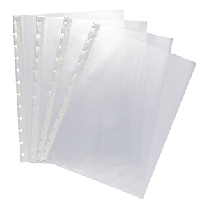 Exacompta Funda perforada para carpeta de fundas extraíbles, A4 polipropileno de 55 micras, 11 orificios, lisa, transparente Exacompta Funda perforada para carpeta de fundas extraíbles, A4 polipropileno de 55 micras, 11 orificios, lisa, transparente