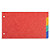 EXACOMPTA Intercalaires pour fiches bristol en carte lustrée 225g/m2 4 positions - 125x200mm - Couleurs assorties - 1