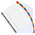 EXACOMPTA Intercalaires Imprimés numériques carte blanche 160g- 31 positions - A4 Maxi - Blanc - 5