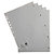 EXACOMPTA Intercalaires imprimés numériques PP gris recyclé - 5 positions - A4 - Gris - 3