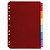 EXACOMPTA Intercalaires PP transparent couleurs avec porte étiquette A4 6 positions - Couleurs assorties - 1