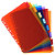 EXACOMPTA Intercalaires PP transparent couleurs avec porte étiquette A4 8 positions - 5