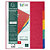 EXACOMPTA Intercalaires en véritable carte lustrée souple 225g/m2 FSC® avec 5 onglets neutres - Couleurs assorties - 4