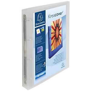 Exacompta Kreacover® Raccoglitore ad anelli, A4 Maxi, 4 anelli tondi da 30 mm, 275 fogli, Copertina personalizzabile, PP, Trasparente Exacompta Kreacover® Raccoglitore ad anelli, A4 Maxi, 4 anelli tondi da 30 mm, 275 fogli, Copertina personalizzabile, PP, Trasparente