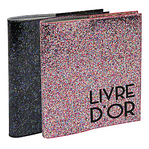 EXACOMPTA Livre d'or 140 pages tranche argent - Format 21x19cm - STRASS - Couleurs assorties EXACOMPTA Livre d'or 140 pages tranche argent - Format 21x19cm - STRASS - Couleurs assorties