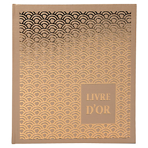 EXACOMPTA Livre d'or 140 pages tranche or - Format 21x19cm - PALMYRE - Nude arc de cercle EXACOMPTA Livre d'or 140 pages tranche or - Format 21x19cm - PALMYRE - Nude arc de cercle