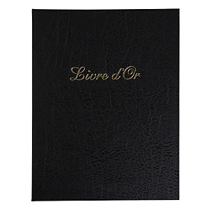 EXACOMPTA Livre d'or Balacron avec titre 100 pages blanches - 27x22 cm vertical - Noir EXACOMPTA Livre d'or Balacron avec titre 100 pages blanches - 27x22 cm vertical - Noir