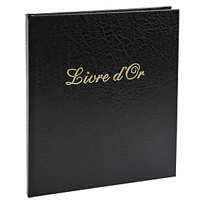 EXACOMPTA Livre d'or Balacron avec titre 140 pages blanches - 21x19 cm vertical - Noir EXACOMPTA Livre d'or Balacron avec titre 140 pages blanches - 21x19 cm vertical - Noir